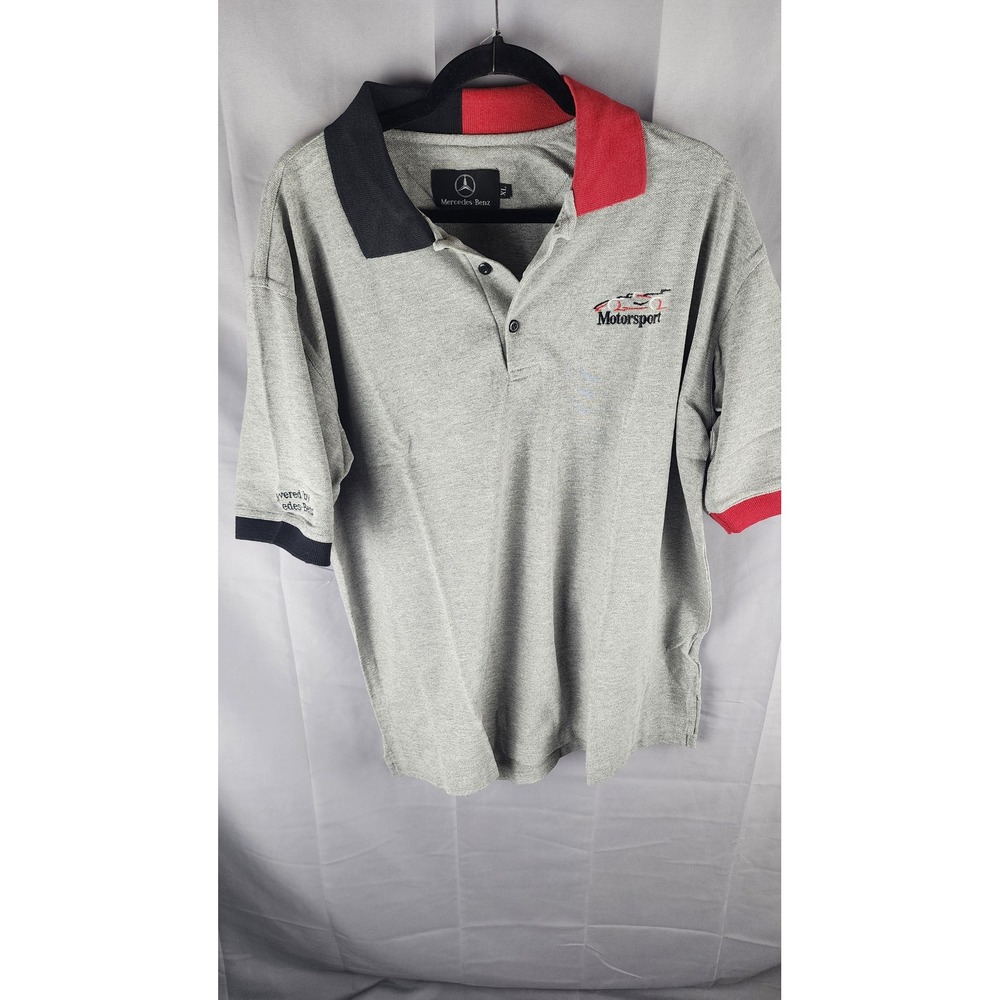 Mercedes-Benz Motorsport Polo Shirt Mens XL Cotton Made in USA NEW Golf shirt